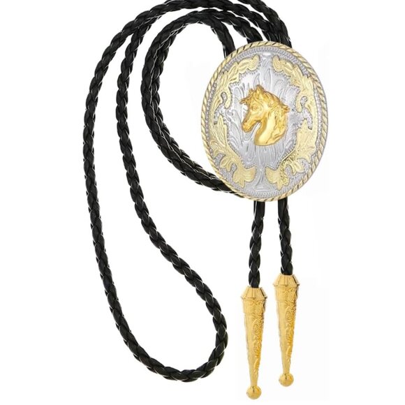 Western Bolo Tie Hat Necklace Men's Accessory - Picture 2 of 6